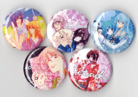 Loveless Button Pins [Etsy]