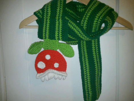 Piranha Plant Scarf [Etsy]