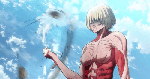 Attack on Titan Female Titan swings soldier like a yoyo