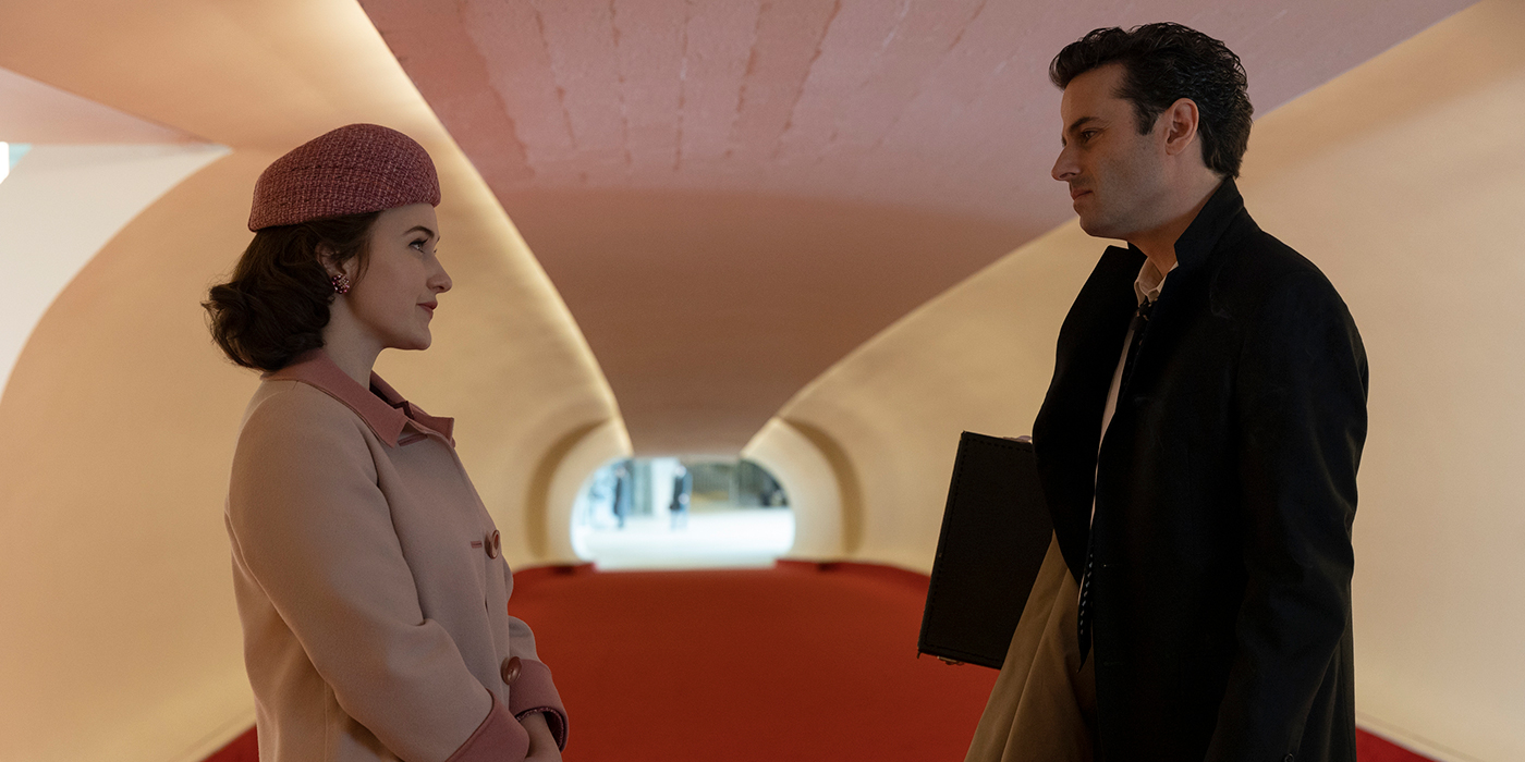 Rachel Brosnahan and Luke Kirby in The Marvelous Mrs. Maisel Season 5